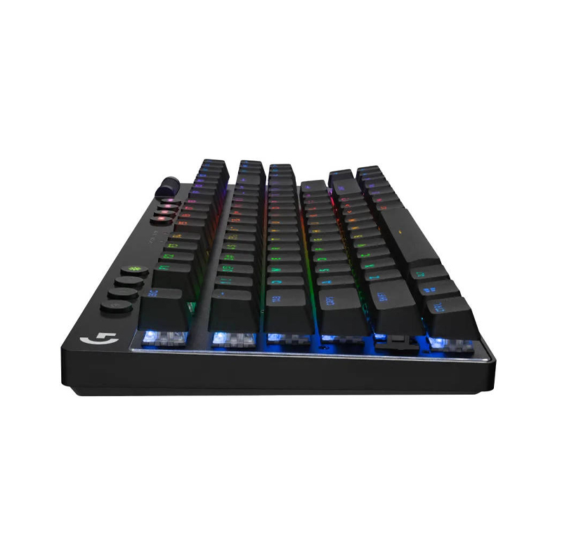 Logitech G PRO X TKL LIGHTSPEED Wireless Gaming Keyboard, Ultra-Portable Tenkeyless Design, LIGHTSYNC RGB, PBT keycaps, Linear Switches (GX Red) - Black